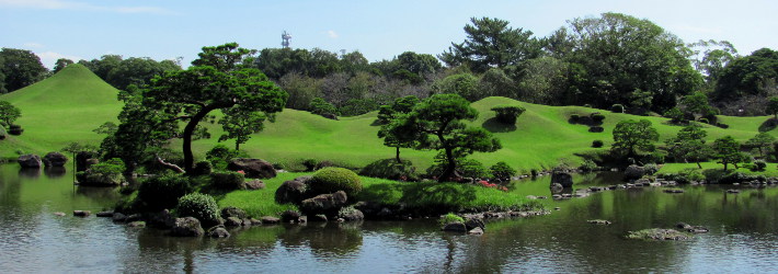 Suizenji-Garten in Kumamoto. Teil der Japan Intensiv Reise