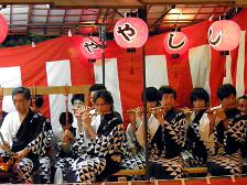 Musiker beim Gion Matsuri