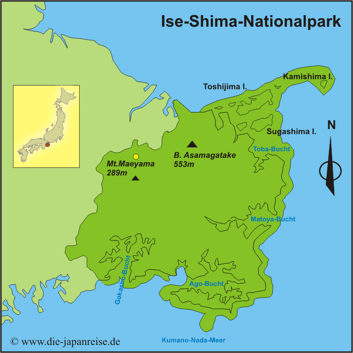 Karte Ise-Shima-Nationalpark