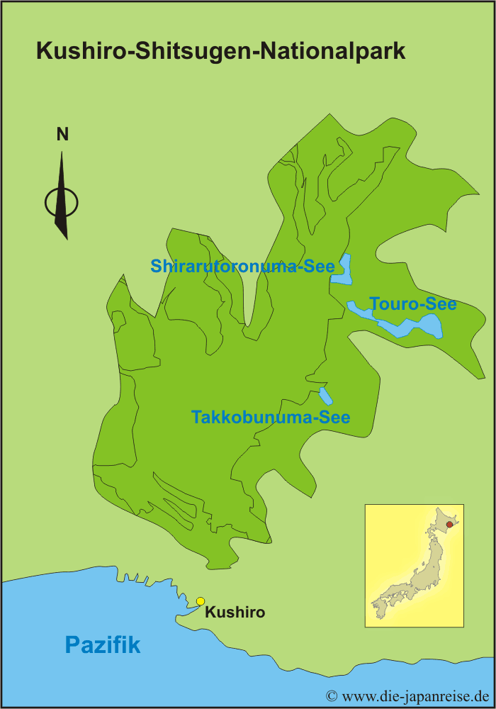 Karte Kushiro-Shitsugen-Nationalpark