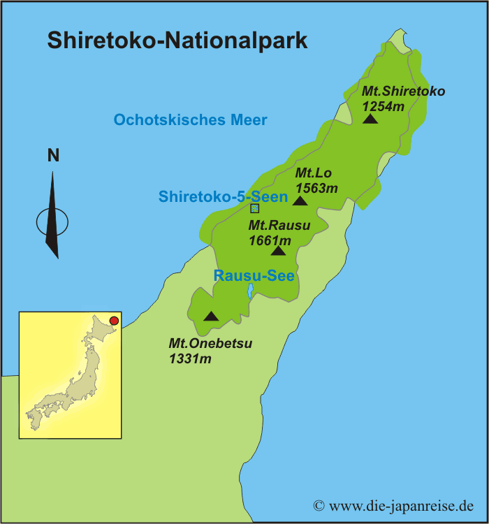 Karte Shiretoko-Nationalpark