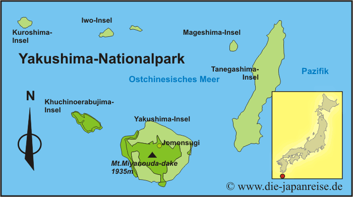 Karte Yakushima-Nationalpark