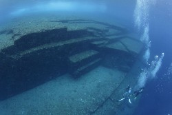 Unterwasser Gesteinsstufen