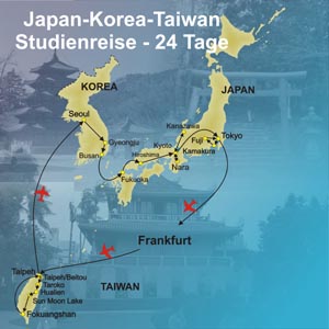 Ein Kulturkreis – drei Gesichter Studienreise Japan & Korea & Taiwan, 24 Tage