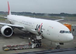 Japan Airlines Flugzeug nach Japan